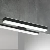 Veronica LED-spejllampe, bredde 30 cm, sort
