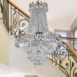 Versailles krystal-lysekrone, krom, 55 cm