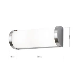 VETI væglampe til badeværelset 25,5 cm i nikkel