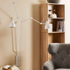 Væglampe 814, justerbar, 2 lyskilder, hvid