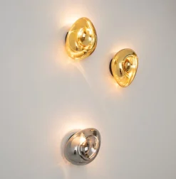 Væglampe 22048, kromfarvet, glas, højde 27,5 cm, E14