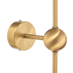 Væglampe Alison, 2 lyskilder, messing/hvid, 89 cm