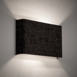 Væglampe Amarela B, sort melange, tekstil, G9