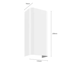 Væglampe Bergen op & ned, hvid
