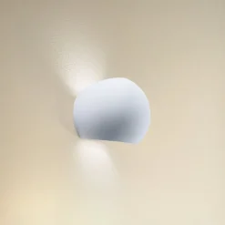 Væglampe Bullet op/ned i keramik i hvid