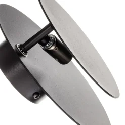 Væglampe Circle i rund form, sort