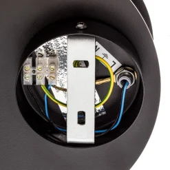 Væglampe Circle i rund form, sort