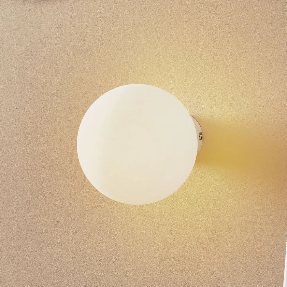 Væglampe Dione, vægbeslag hvid