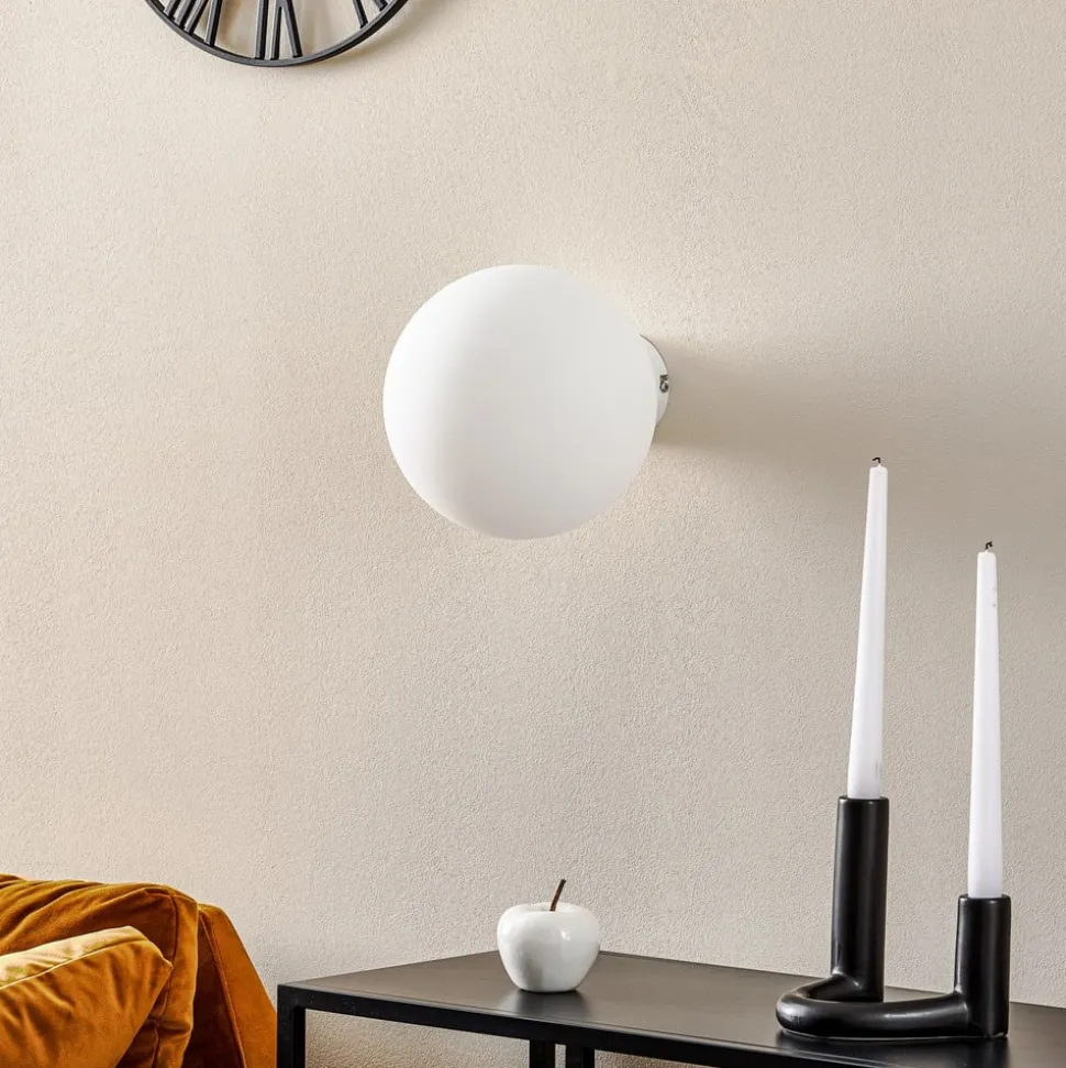 Væglampe Dione, vægbeslag hvid