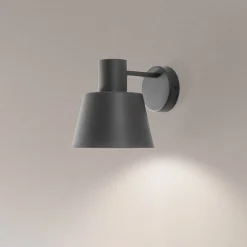 Væglampe Dunka, olivengrøn, 1 lyskilde, stål, højde 17 cm