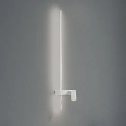 Væglampe EASY LEFT, hvid, bredde 80 cm, metal, GU10 + LED