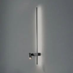 Væglampe EASY RIGHT, sort Bredde 80 cm Metal GU10 + LED