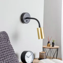 Væglampe Eye Flex S, messing