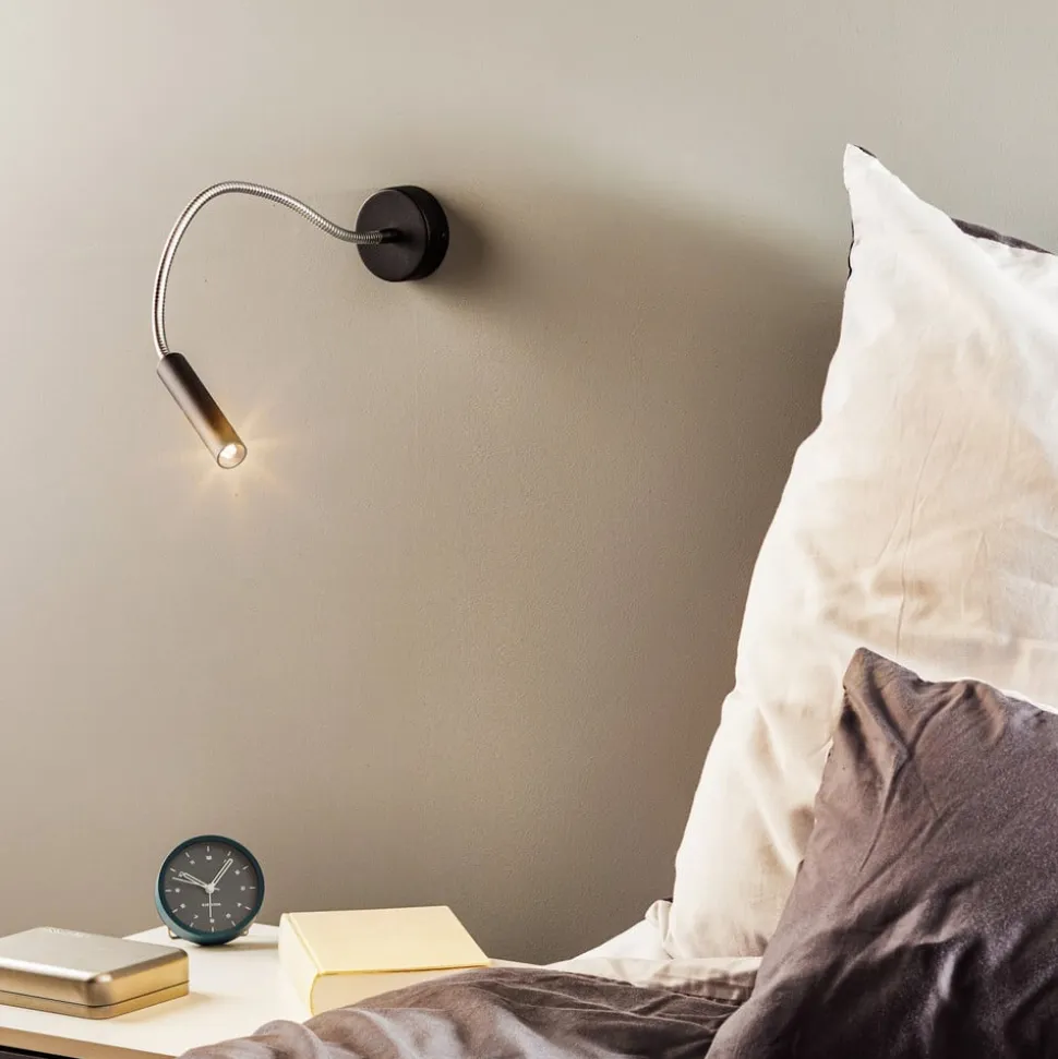 Væglampe Flexa med fleksibel arm, sort