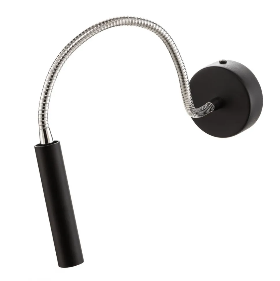 Væglampe Flexa med fleksibel arm, sort