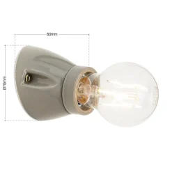 Væglampe Frost, gau, keramik, E27