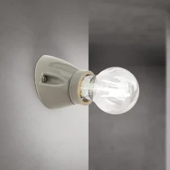 Væglampe Frost, gau, keramik, E27