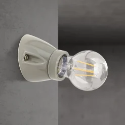 Væglampe Frost, gau, keramik, E27