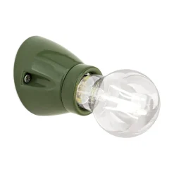 Væglampe Frost, grøn, keramik, E27