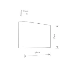 Væglampe Haga, guldfarvet, metal, 25 cm bred, G9