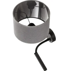 Væglampe Hotel Plus med læselampe, grå