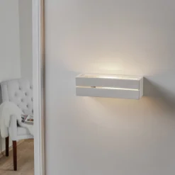 Væglampe Keramik Top, hvid, 32 x 9 cm