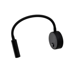 Væglampe Lagos, 45 cm, sort, læselampe, justerbar, G9