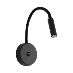 Væglampe Lagos USB, 27 cm, sort, læselampe, G9
