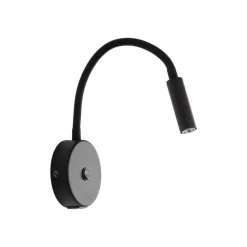 Væglampe Lagos USB, 27 cm, sort, læselampe, G9