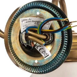 Væglampe Larry II, messing, mundblæst glas