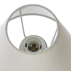 Væglampe Lilly i nikkel med stofskærm