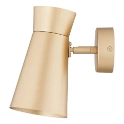 Væglampe Lotta, guldfarvet, spotlight, stål, justerbar