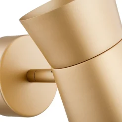 Væglampe Lotta, guldfarvet, spotlight, stål, justerbar