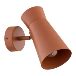 Væglampe Lotta, terracotta, spotlight, stål, justerbar