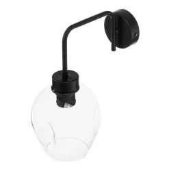 Væglampe Lukka, 1 lyskilde, sort/klar