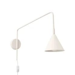Væglampe LYS, beige, Ø 14 cm, metal, stik, E14