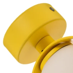 Væglampe Mado i stål, gul, 1 lyskilde