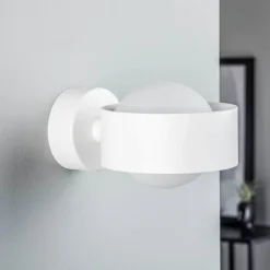 Væglampe Mado i stål, hvid, 1 lyskilde