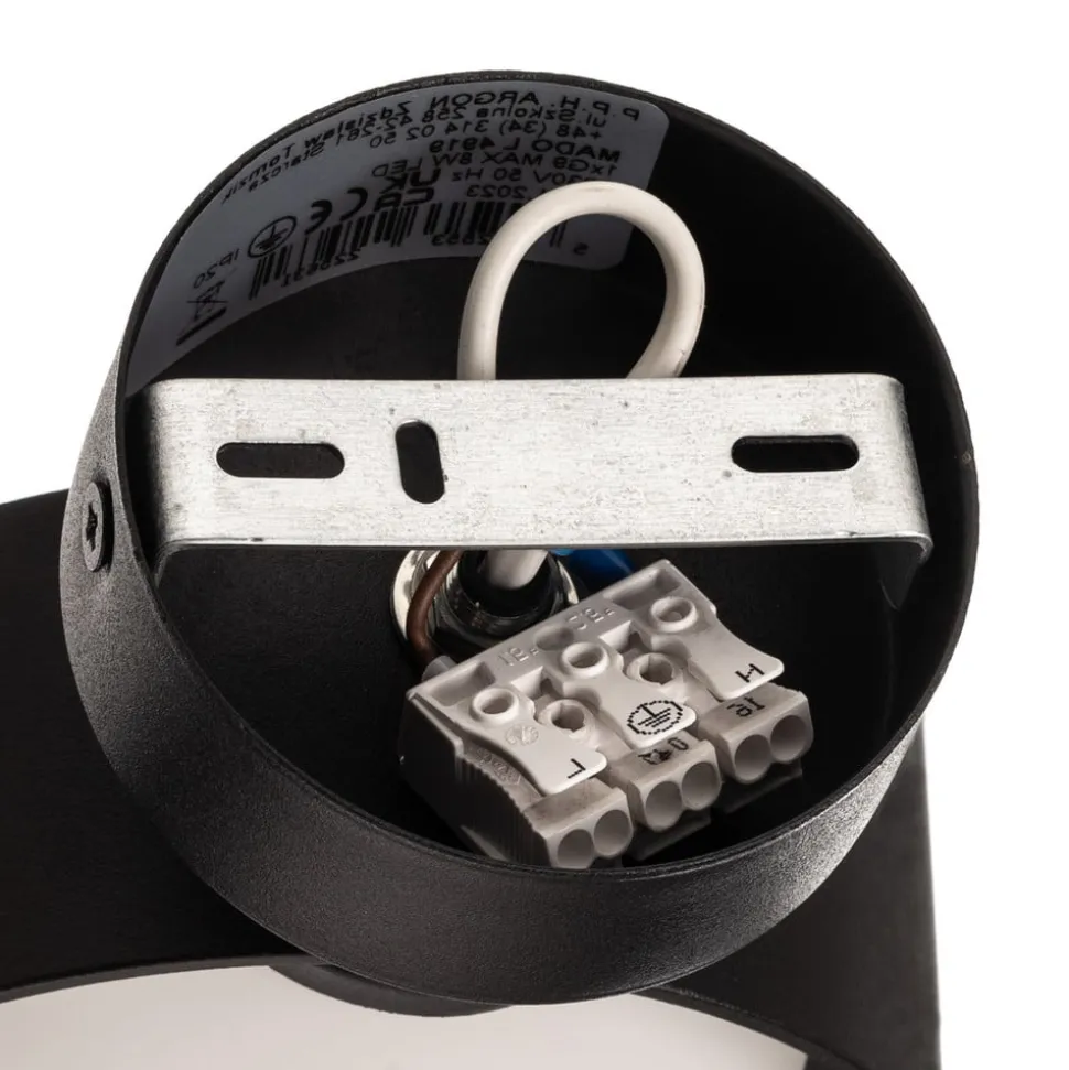 Væglampe Mado i stål, sort, 1 lyskilde