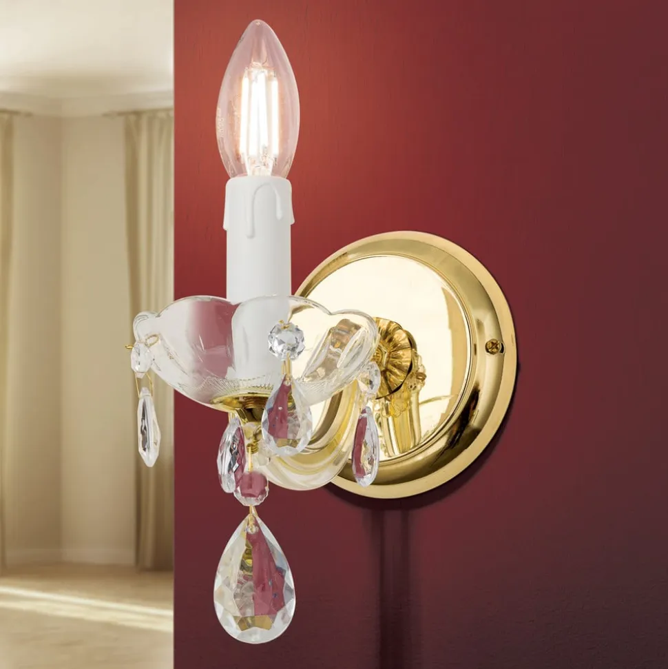 Væglampe Marie Claire, krystalglas, 1 lyskilde