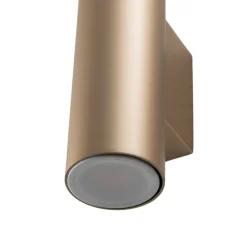 Væglampe Marion Plus, guld, GU10, stål, højde 18 cm