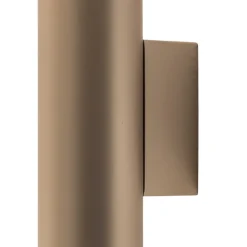 Væglampe Marion Plus, guld, GU10, stål, højde 18 cm