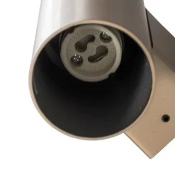 Væglampe Marion Plus, guld, GU10, stål, højde 18 cm