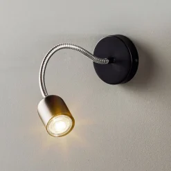 Væglampe Maxi med fleksibel arm, sort