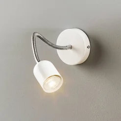 Væglampe Maxi med fleksibel arm, hvid