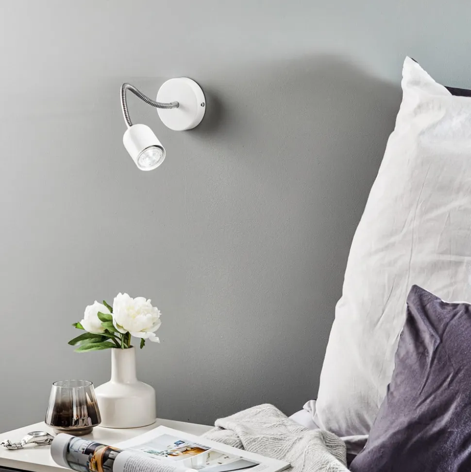 Væglampe Maxi med fleksibel arm, hvid
