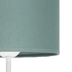 Væglampe med rulle, stof, hvid/sage, læselampe