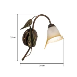 Væglampe Miranda 1 lyskilde, bronze