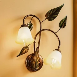 Væglampe Miranda med 2 lyskilder, bronze