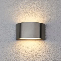 Væglampe Mombasa, stålfarvet, G9, stål